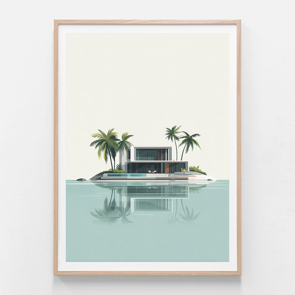 Beach Villa Framed Print