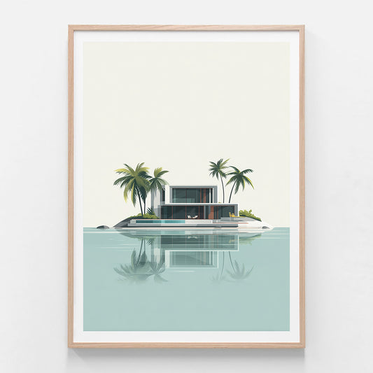 Beach Villa Framed Print