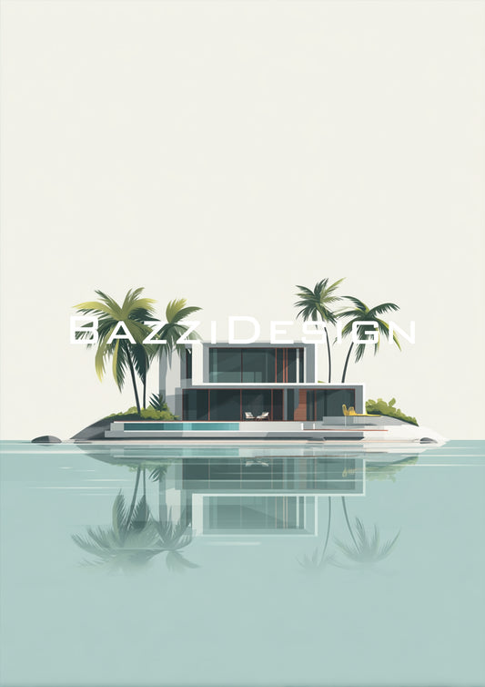 Beach Villa Framed Print